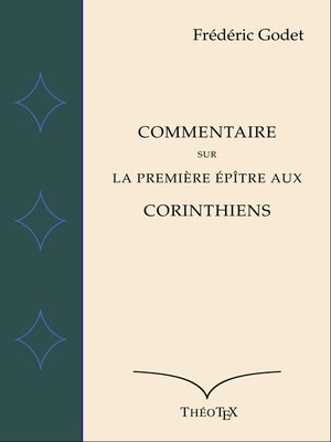 cover image of Commentaire sur la Première Épître aux Corinthiens